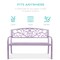 Best Choice Products Outdoor Steel Bench Garden Patio Porch Furniture w/ Floral Design Backrest